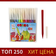 Фломастеры, 12 цветов, невентилируемый колпачок, блистер Calligrata