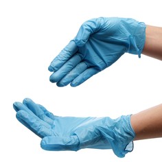 Перчатки медицинские, нитриловые, размер l, 50 пар, синие NO Brand