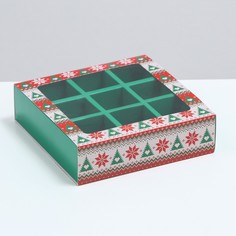 Коробка картонная с обечайкой под 9 конфет NO Brand