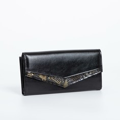 Кошелек женский на кнопке, цвет черный Textura