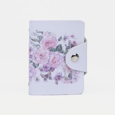 Визитница на кнопке, 28 карт, цвет белый NO Brand