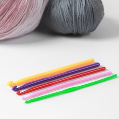 Набор крючков для вязания, d = 3-7 мм, 5 шт , цвет разноцветный Арт Узор
