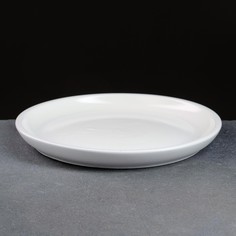 Поддон для горшка керамический белый № 6 , диаметр 20,5 см NO Brand