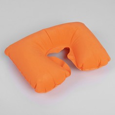 Подушка для шеи дорожная, надувная, 38 × 24 см, цвет оранжевый Onlitop