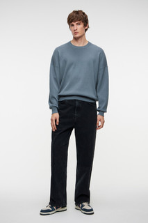 джемпер мужской Джемпер хлопковый однотонный тонкой вязки Befree