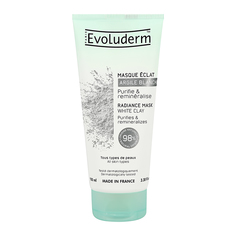 Маска для лица EVOLUDERM с белой глиной для сияния кожи 100 мл