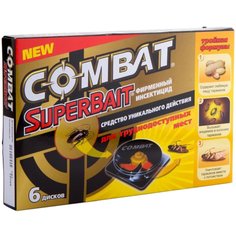 Инсектицид Super Bait, Combat, от тараканов, ловушка, 6 шт