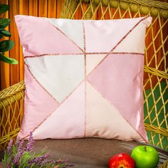 Чехол на подушку Розовые мечты, велюр, 100% полиэстер, 43х43 см, розовый, T2023-018