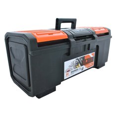 Ящик для инструментов, 24 , пластик, Blocker, Boombox, пластиковый замок, черный, оранжевый, BR3942