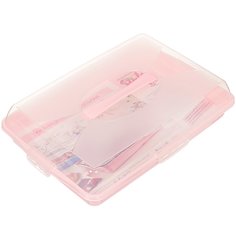 Тортница пластик, 1 ярус, 9.8 см, прямоугольная, с крышкой, DDStyle, Дюна, 30307