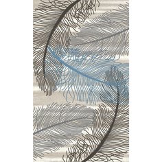 Ковер интерьерный 1.33х1.9 м, Silvano, Перья серые, прямоугольный, серый, 216465B