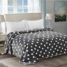 Плед 1.5-спальный, 150х200 см, микрофибра, 100% полиэстер, Silvano, серый, SР-201