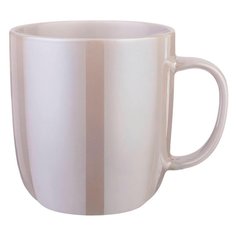 Кружка фарфор, 400 мл, Gloss, Bronco, 407-138, серебристая