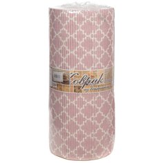 Коврик для ванной, антискользящий, 0.65х15 м, вспененный ПВХ, розовый, Вилина, Аква Стандарт, V25P, ромбы