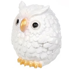 Копилка Совёнок, 17х17 см, 400, белый, золотая