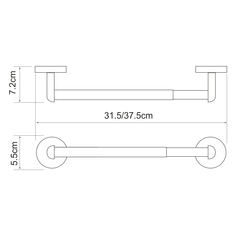 Держатель бумажных полотенец Wasserkraft 32 см латунь хром