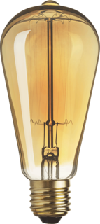 Лампа накаливания винтажная Navigator трубка ST64 60Вт цоколь E27