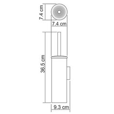 Щетка для унитаза подвесная, K-1087, металл, хром WasserKraft