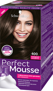 Краска-мусс для волос Schwarzkopf Perfect Mousse 400 Холодный эспрессо