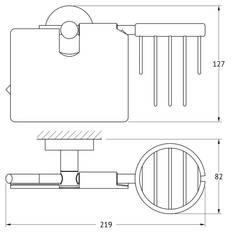Держатель туалетной бумаги с крышкой и освежителя воздуха (хром) (ARTWELLE) HAR 051