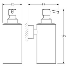 Дозатор жидкого мыла (хром) FBS ESP 011
