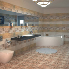 Плитка М-Квадрат Шампань Бежевая 20х45 см 134861