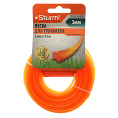 Лески для триммеров и кос леска для триммера STURM 3,0мм 15м звезда Sturm!