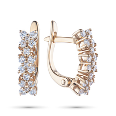 Серьги из красного золота э0212сг05180600_white ЭПЛ Даймонд