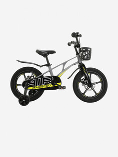 Детский Велосипед MAXISCOO "Air" Deluxe Plus 16" с дисковыми тормозами, серый матовый, Серый