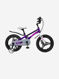 Детский Велосипед MAXISCOO "Ultrasonic" Deluxe Plus 16" с дисковыми тормозами, фиолетовый, Фиолетовый