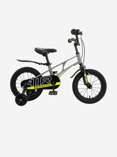 Детский Велосипед MAXISCOO "Air" Standard Plus 14" с ручными тормозами, серый матовый, Серый