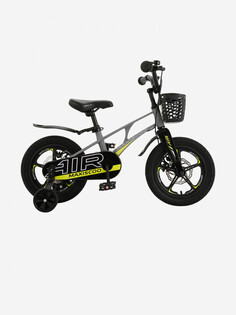 Детский Велосипед MAXISCOO "Air" Deluxe Plus 14" с дисковыми тормозами, серый матовый, Серый