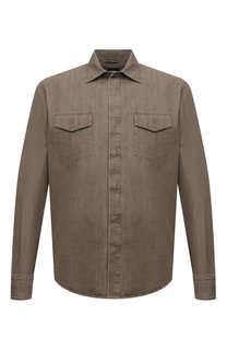 Хлопковая рубашка Ermenegildo Zegna