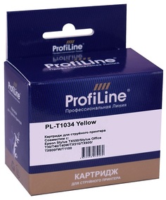 Картридж ProfiLine PL_T1034_Y струйный для принтеров Epson Stylus Office T30/T40W/TX510FW/TX600FW/T1100 с чернилами на водной основе Yellow 11,1 мл