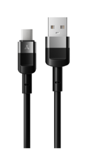Кабель интерфейсный AccesStyle AM24-T100 Black USB - Micro USB, Сила тока: 2,4А; Длина: 100 см; Оплётка: ТПУ