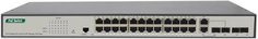 Коммутатор PoE Tantos TSn-24P28UM 28 портовый гигабитный управляемый. 24 POE Ethernet 10/100/1000Мб портов