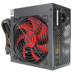 Блок питания ATX Crown CM-PS500W PLUS CM000002009 500W (120mm red FAN, SATA*4, IDE*4, FDD*1, 4+4pin) OEM