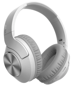 Наушники беспроводные A4Tech BH300 GRAYISH WHITE белые/серые, bluetooth, оголовье (1789543)