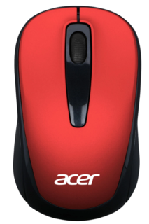 Мышь Wireless Acer OMR136 ZL.MCEEE.01J красный оптическая (1000dpi) USB для ноутбука (2but)