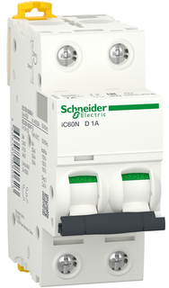 Автоматический выключатель Schneider Electric A9F75220 Acti9 - 2P, тип хар-ки D, 20 А, 400 В AC/DC, 6кА