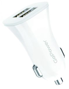 Зарядное устройство автомобильное GoPower GPC06-2U 00-00022625 2*USB, белое