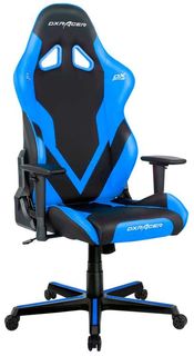 Кресло игровое DxRacer OH/G8000/NB черный/синий, PU-кожа, мультиблок, подлокотники регулируемые в 3х направлениях, до 115 кг