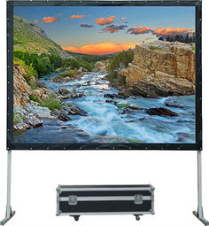 Экран Lumien LMF-100143 Master Fold 181x311 см (133"), (раб. область 165x295 см) Matte White, черн. кайма по периметру 16:9, поставляется в флайт-кейс