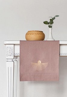Скатерть-дорожка Bellehome Smoky mistery с вышивкой 40х160 хлопок/лен