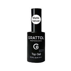 Верхнее покрытие для гель-лаков GRATTOL Матовый вельветовый топ Matte Velvet 9