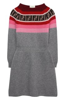 Платье из шерсти и вискозы Fendi