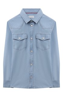 Хлопковая рубашка Brunello Cucinelli