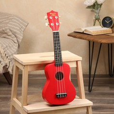 Укулеле сопрано music life uk-10, цвет красный, 54см