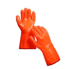 Перчатки, х/б, размер 9, с нитриловым обливом, оранжевые NO Brand