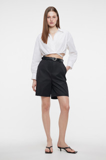 блузка-рубашка хлопковая укороченная на запах Befree